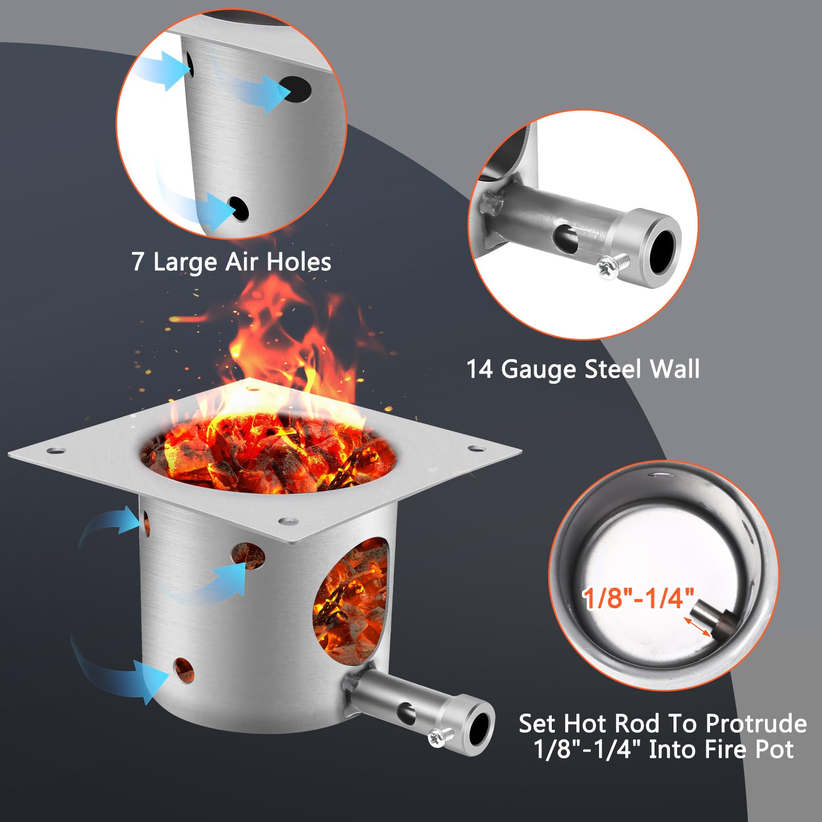 QuliMetal burn pot with screws included for easy setup