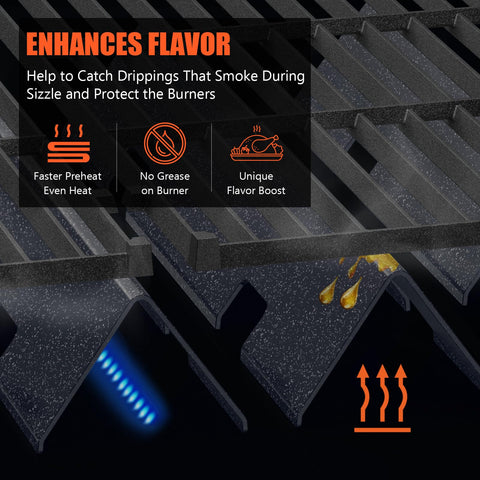 QuliMetal flavorizer bars with notches for better ventilation and visibility.