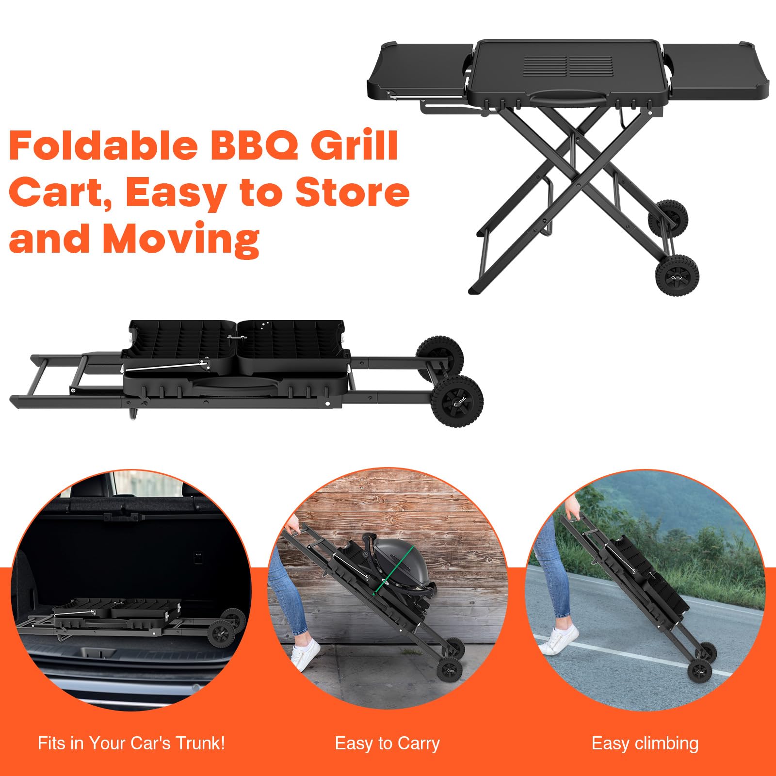 QuliMetal stand offers generous side panels for tools and condiments