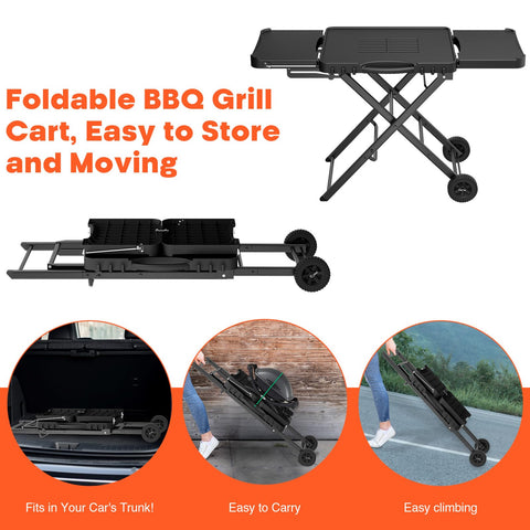 QuliMetal stand offers generous side panels for tools and condiments