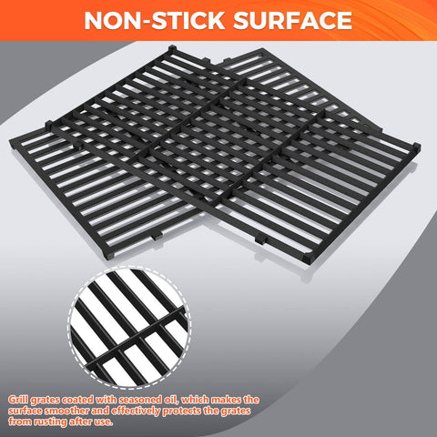 QuliMetal cast iron replacement grate for Genesis 300-series ensures solid build quality.