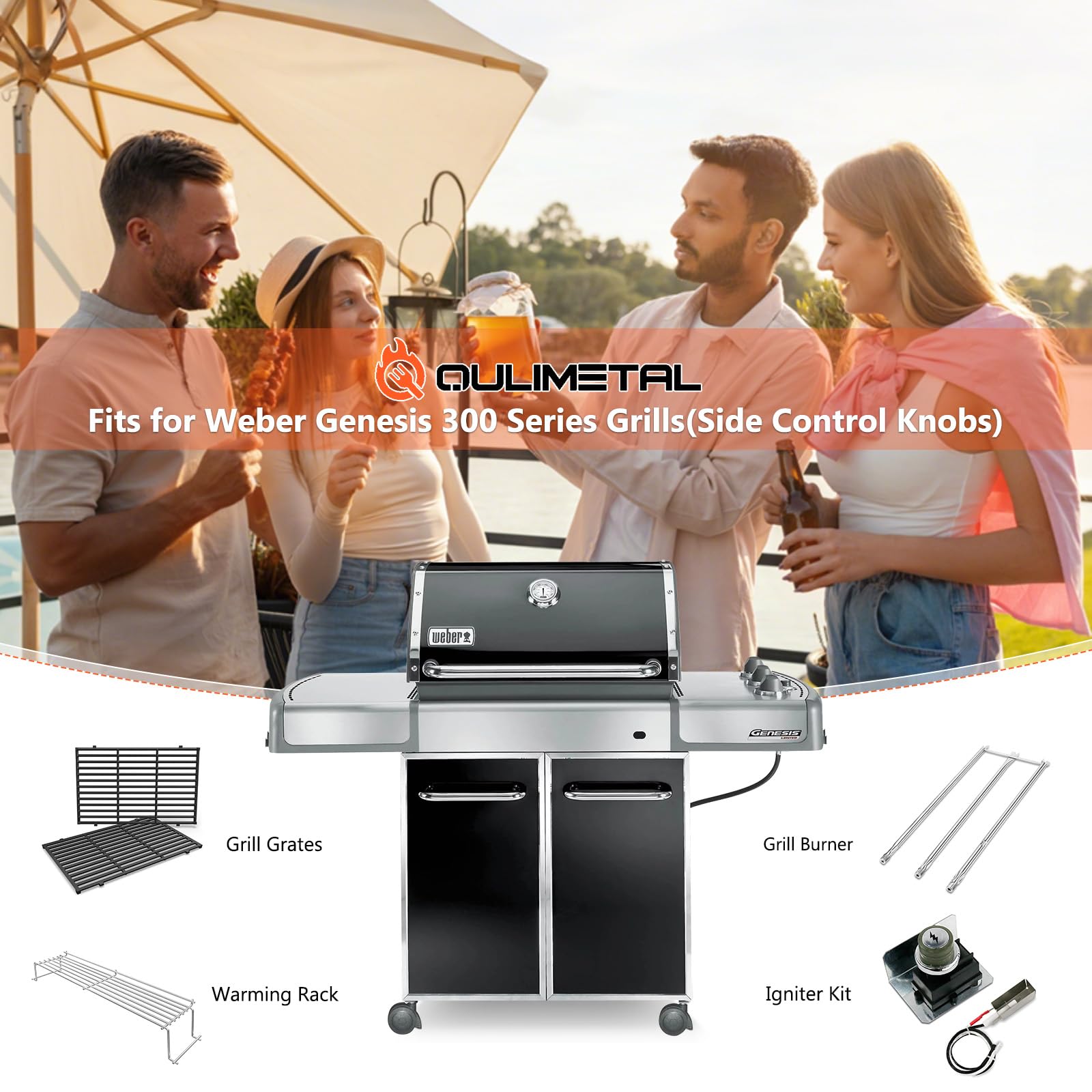 QuliMetal Genesis compatibility flavorizer bars install easily.