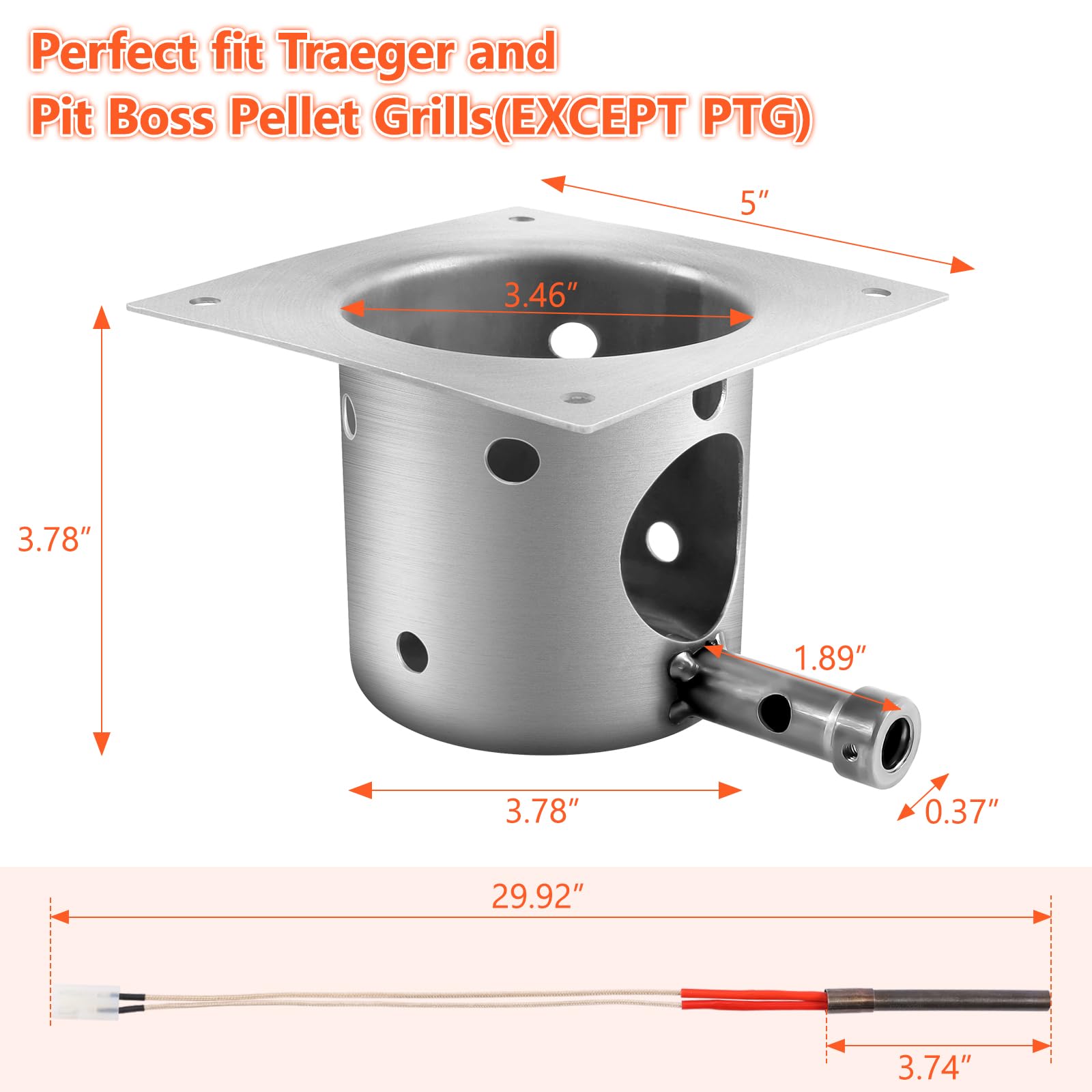 QuliMetal hot rod ignitor kit installed for quick reliable pellet grill ignition