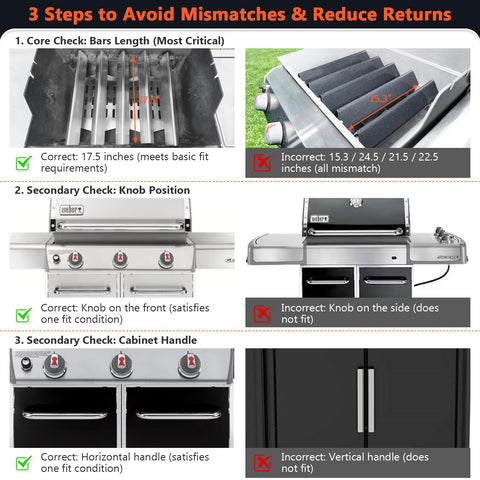 QuliMetal non-magnetic stainless steel components for Weber Genesis 310