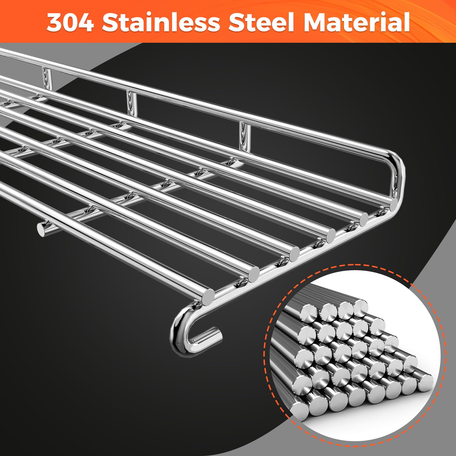 QuliMetal SUS304 stainless steel construction resists corrosion and heat for durable use.