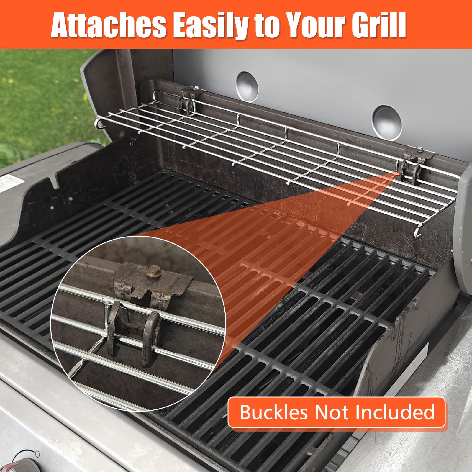 QuliMetal warming rack fits Weber Genesis II 300 series models.