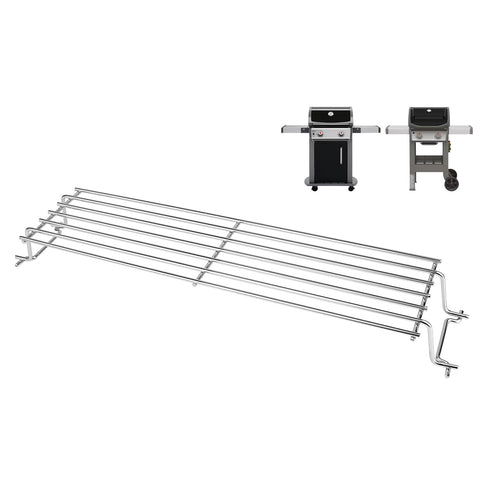 QuliMetal warming rack on Weber Spirit 200 front view adds extra warming space.