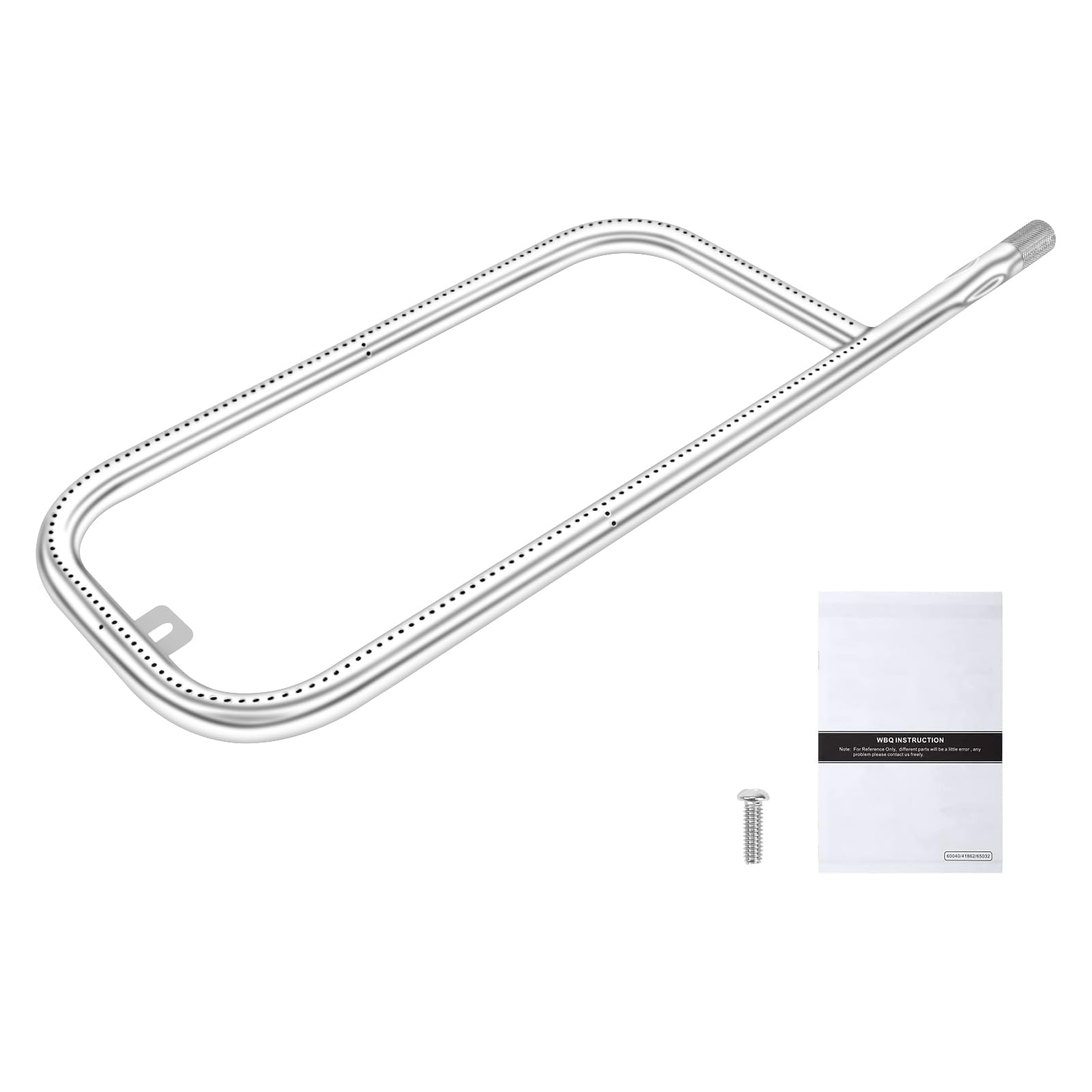 QuliMetal burner tube for Weber Q2200 shows 20.5 inch length for even heat