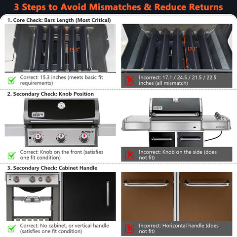 QuliMetal Weber Spirit 310 five-bar-pack for quick replacement and reliable grilling.