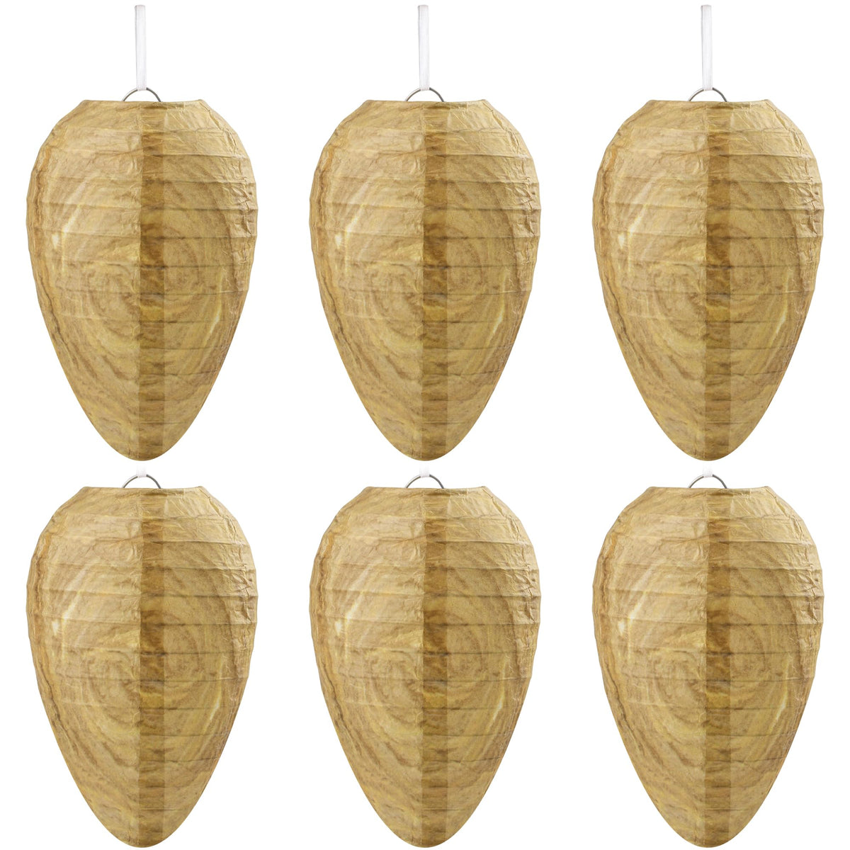Qumenan mini wasp nest decoy in 4x6 inches deters wasps in outdoor spaces.