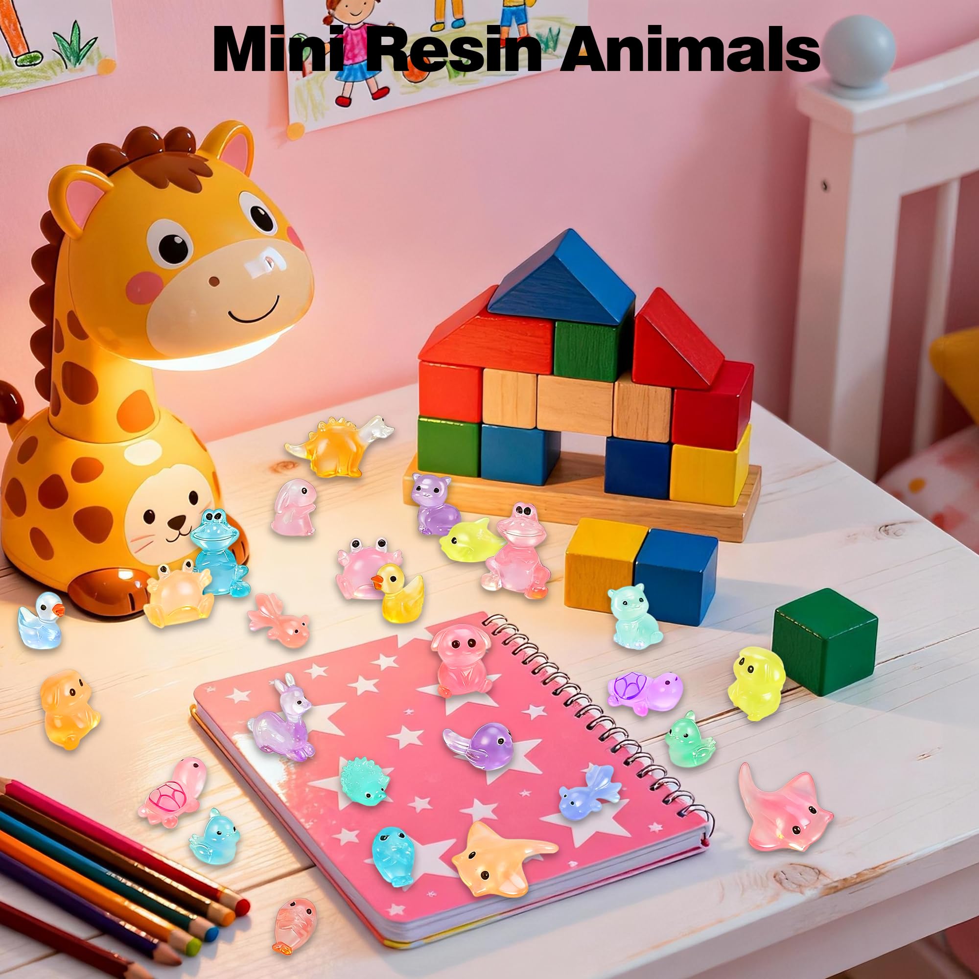 QUMMFA glow puppy resin figure for kids’ mini gardens and playful glow