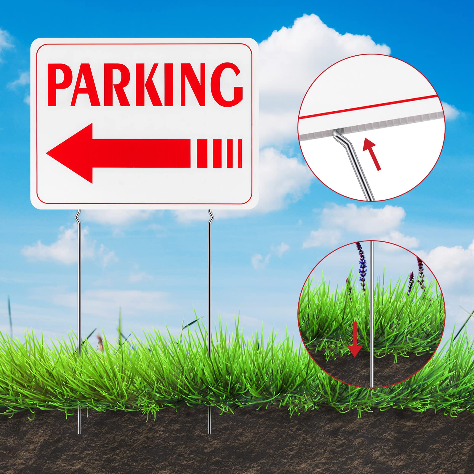 Qunclay corrugated plastic sign endures weather while guiding attendees.