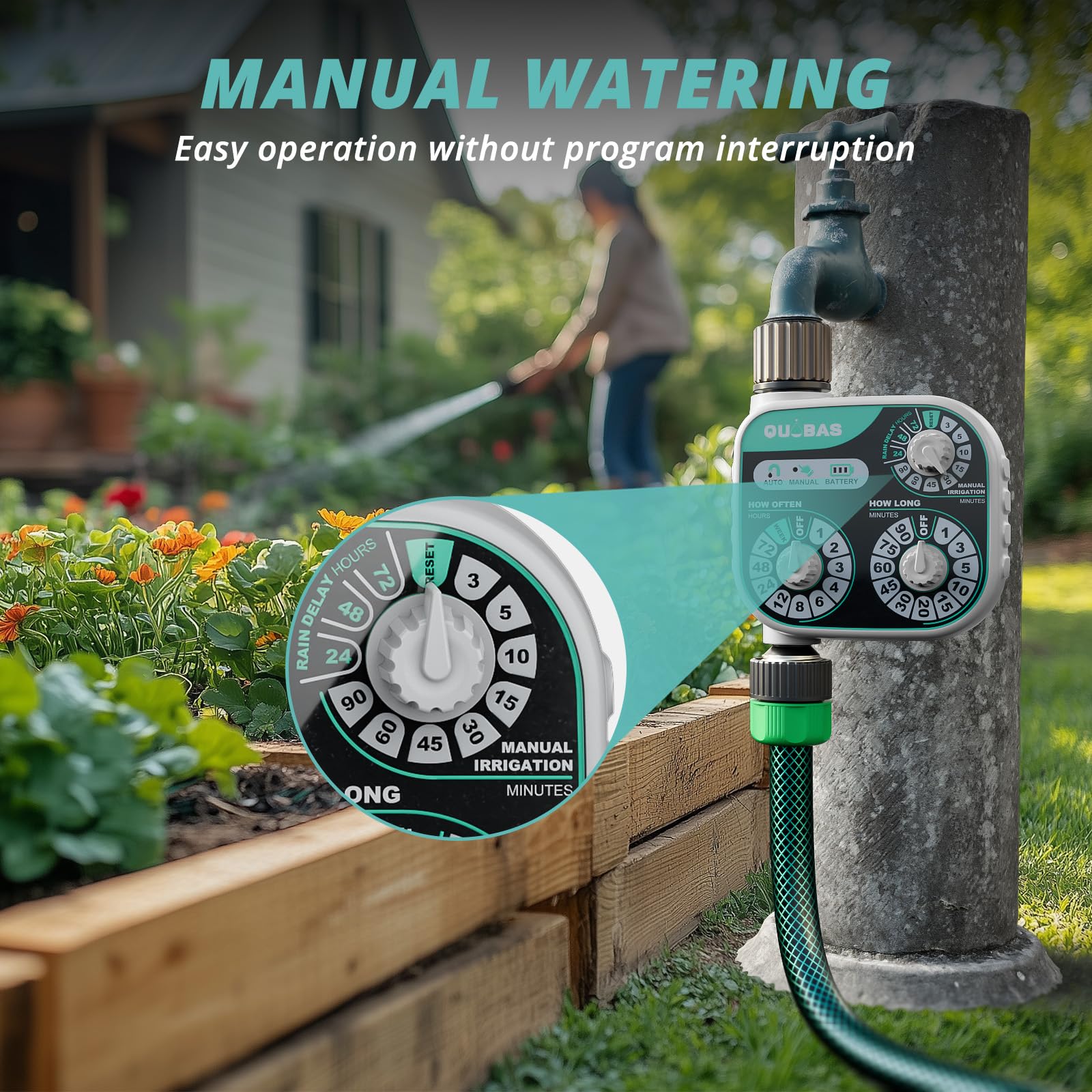 QUOBAS IP54 waterproof seal demonstrating reliable protection against rain and splashes.