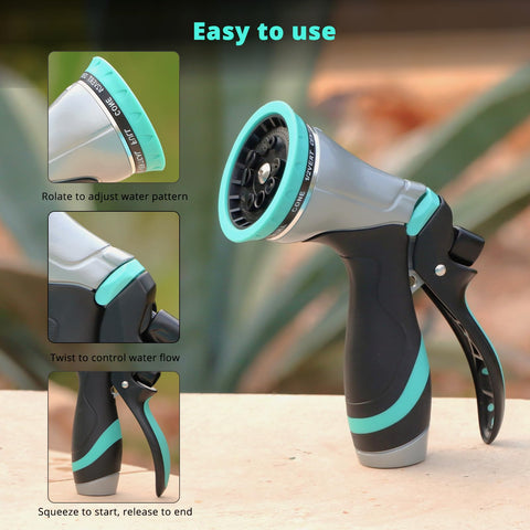 Precision flow control knob lets you tune water pressure for exact needs.