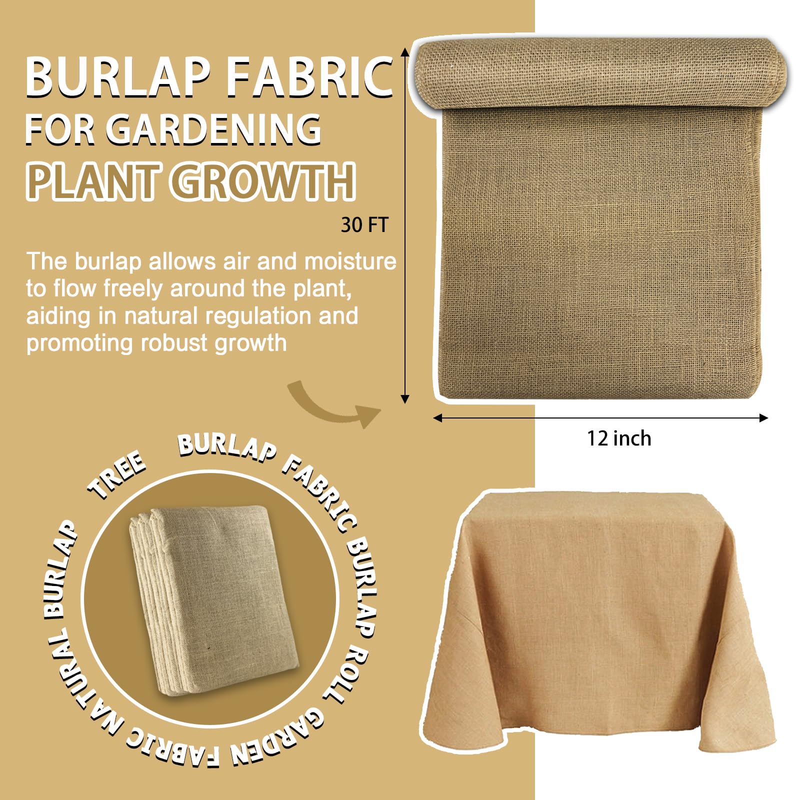 Quobiad burlap garden protection fabric for weather-resistant landscape projects