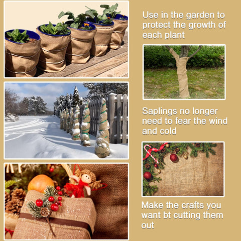 Quobiad burlap home decor roll for rustic style accents