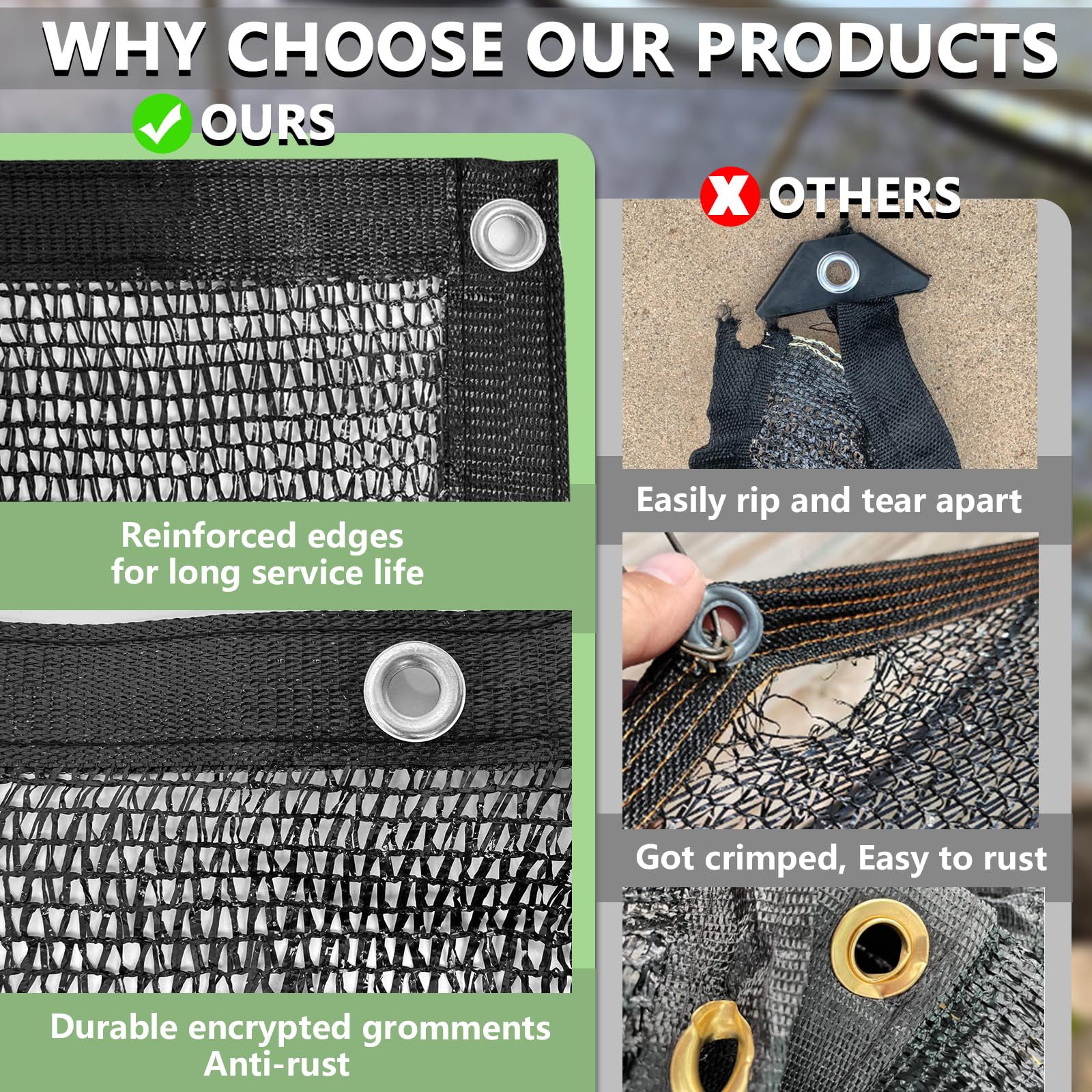 Quobiad shade cloth reduces soil heat and improves airflow for plants