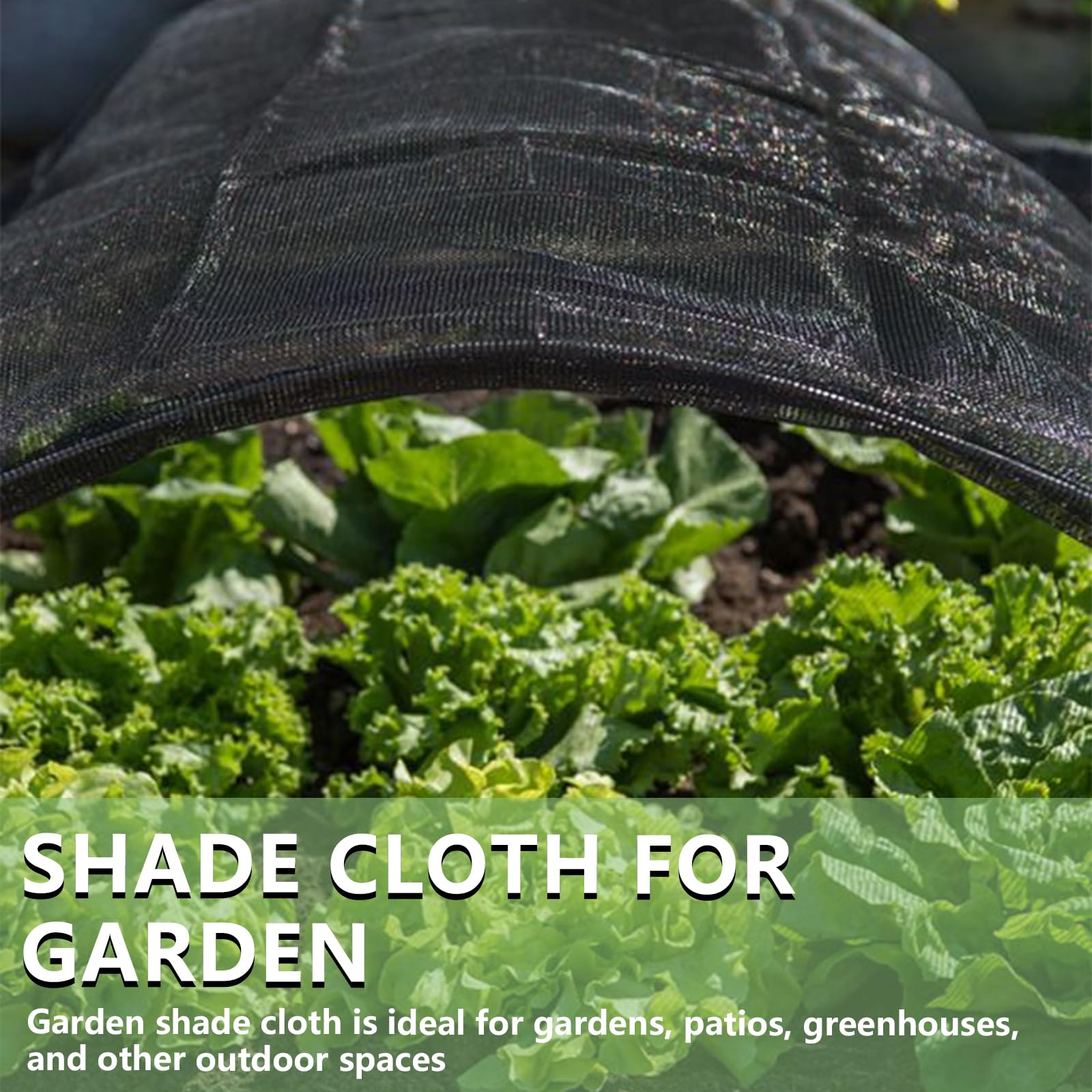 Quobiad UV-blocking shade mesh protects vegetables from sun exposure
