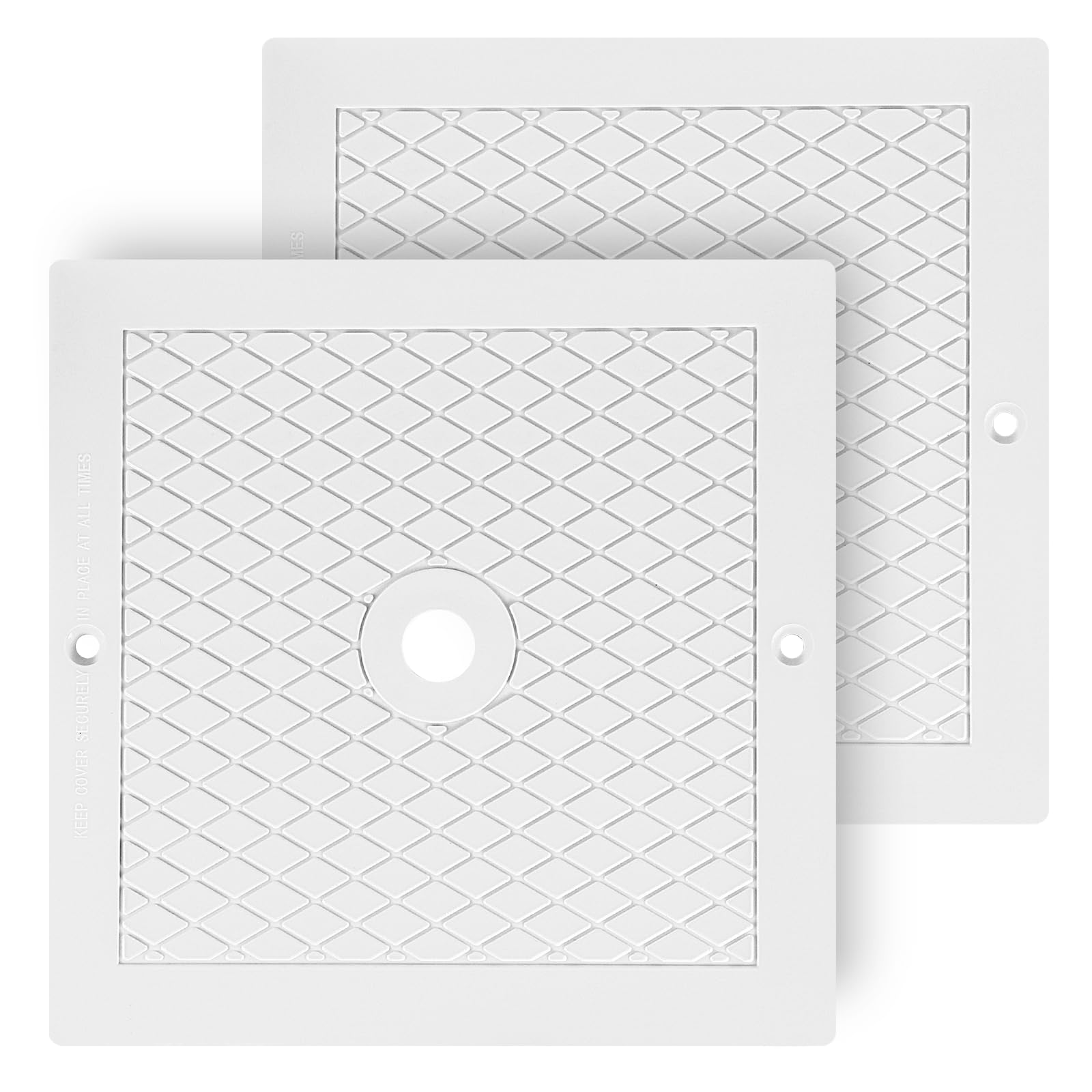 Quorvix skimmer cover 10-inch lid, front view, durable replacement for worn lids