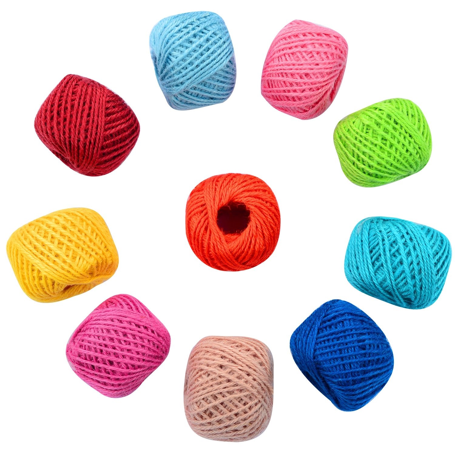 Quotidian colorful jute twine for vibrant gift wrapping with durable color