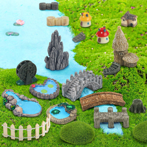 QUOZUO fairy house landscape serves as a cozy mini focal point