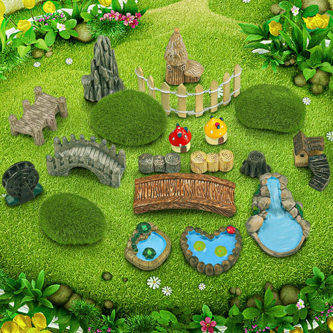 QUOZUO water well acts as a charming centerpiece in mini landscapes