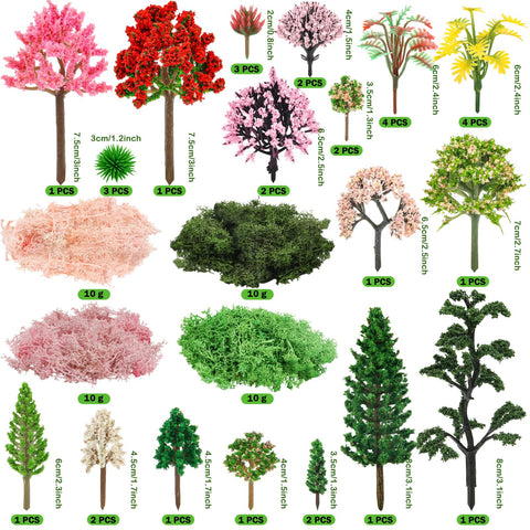 QUOZUO pink-dry-grass-moss adds vibrant accents to spring meadow scenes