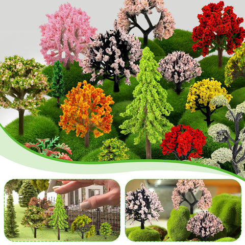 QUOZUO trees height range 1.5 to 3.9 inches for dynamic scenes