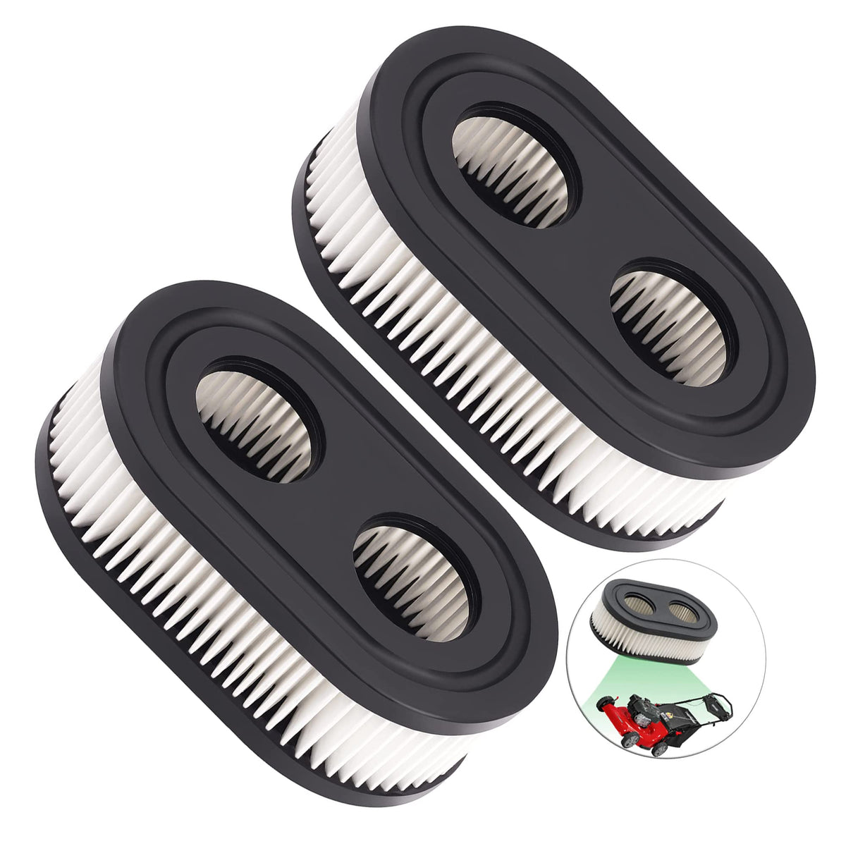 quskay 593260 air filter two-pack for lawn mowers and easy maintenance