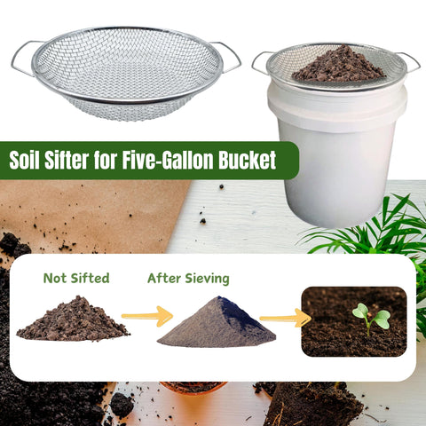 QUTIING galvanized sieve close-up showing durable construction
