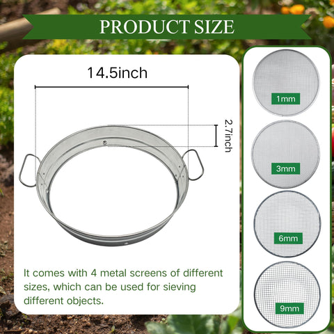 QUTIING large rock sifter demonstrates quick debris separation for cleaner beds.