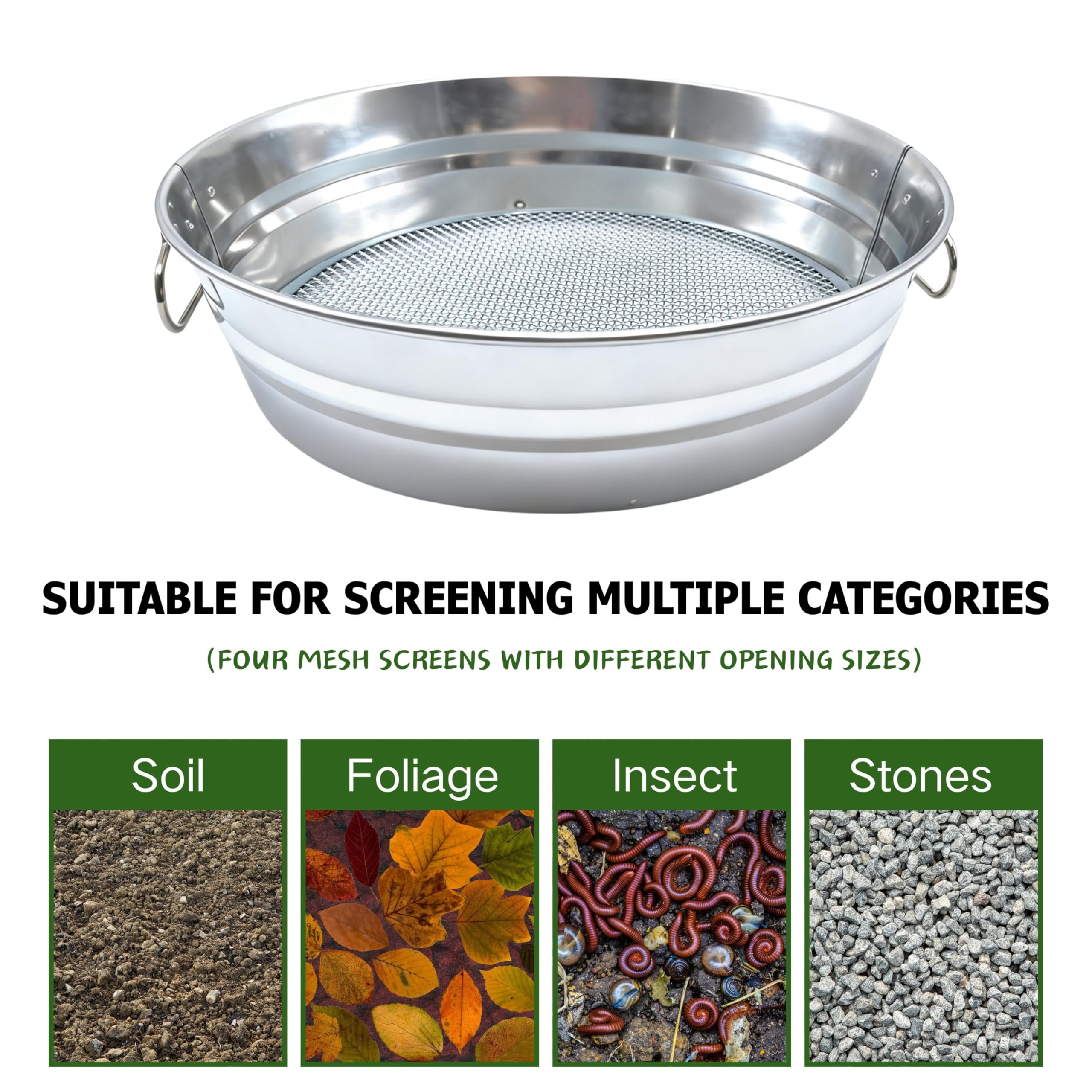 QUTIING multipurpose sifter enables versatile gardening tasks.