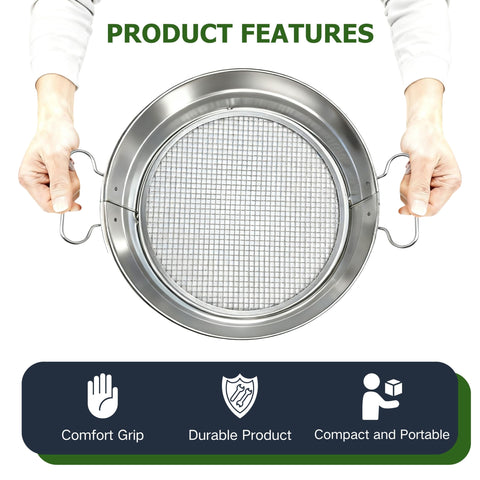 QUTIING replaceable screens offer 3/6/9/12 mm options for precise particle separation.