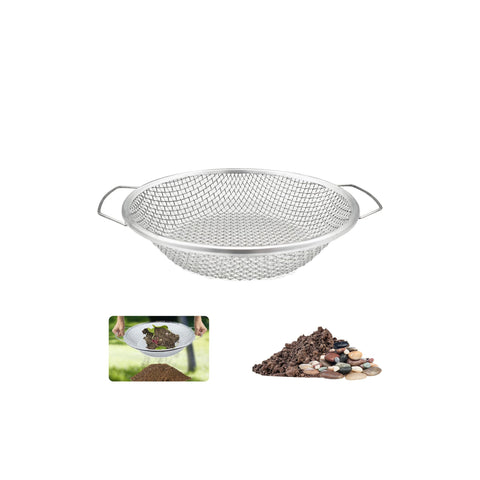 QUTIING soil sifter for 5-gallon bucket with 6mm opening for fast garden screening