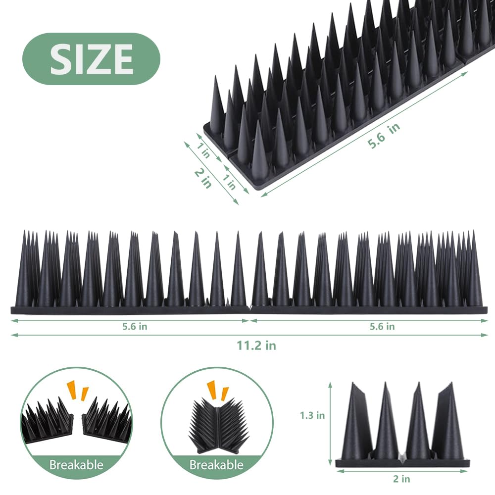 Quunoot bird spikes create a humane barrier on fences or roofs.