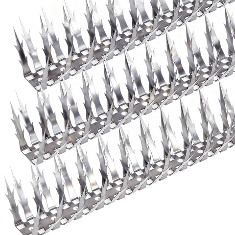 Quunoot Bird Spikes installation on fence helps deter birds.