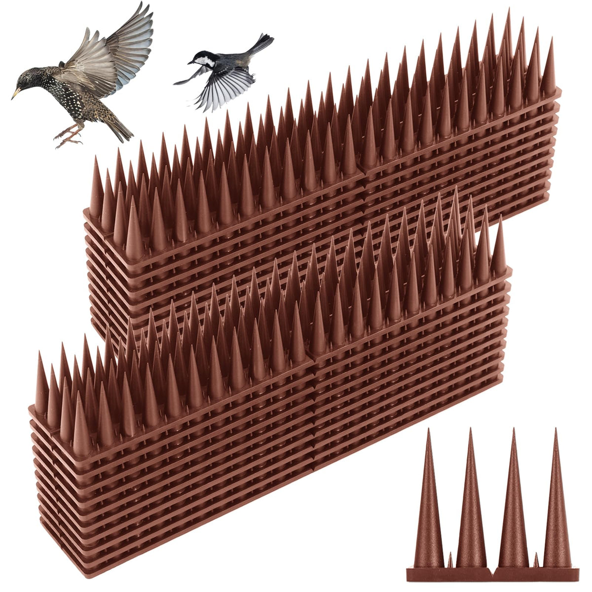 Quunoot Bird Spikes strip wide coverage deters birds from ledges and fences.