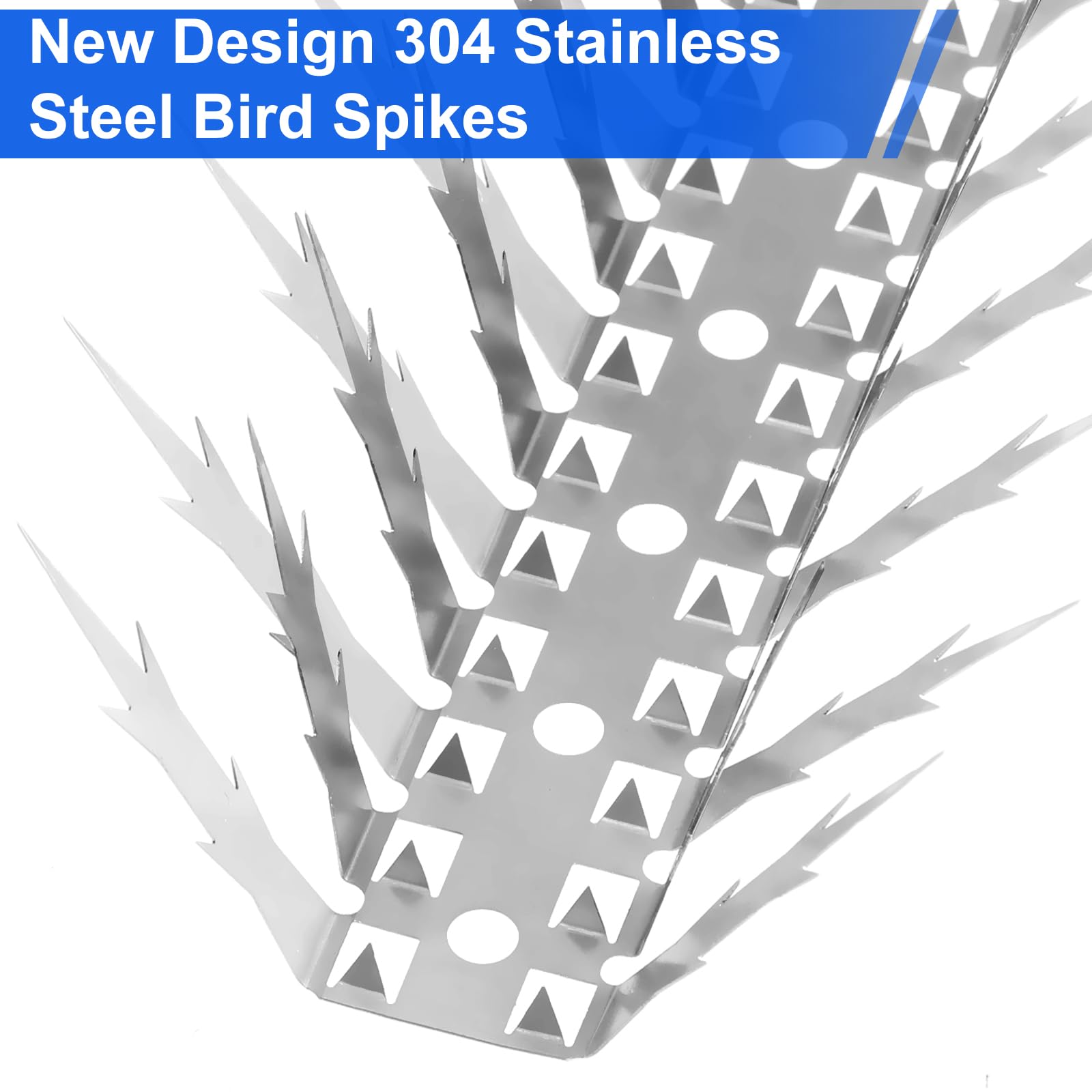 Quunoot stainless steel spikes show weatherproof durability to withstand elements.