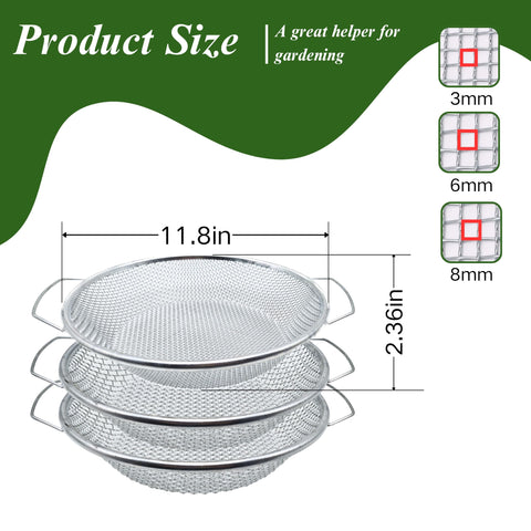 QUTIING soil sifter with ergonomic handle for comfortable gardening.