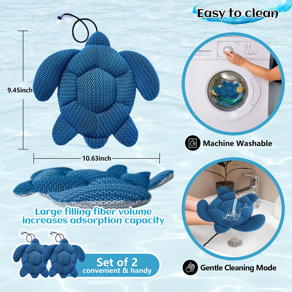 Quttisay Hot Tub Scum Absorber floats and sinks to maximize surface and deep-water contact.