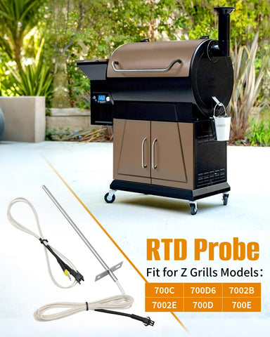 Quwfesudy RTD probe for Z-Grill 700-series enables real-time temperature monitoring.