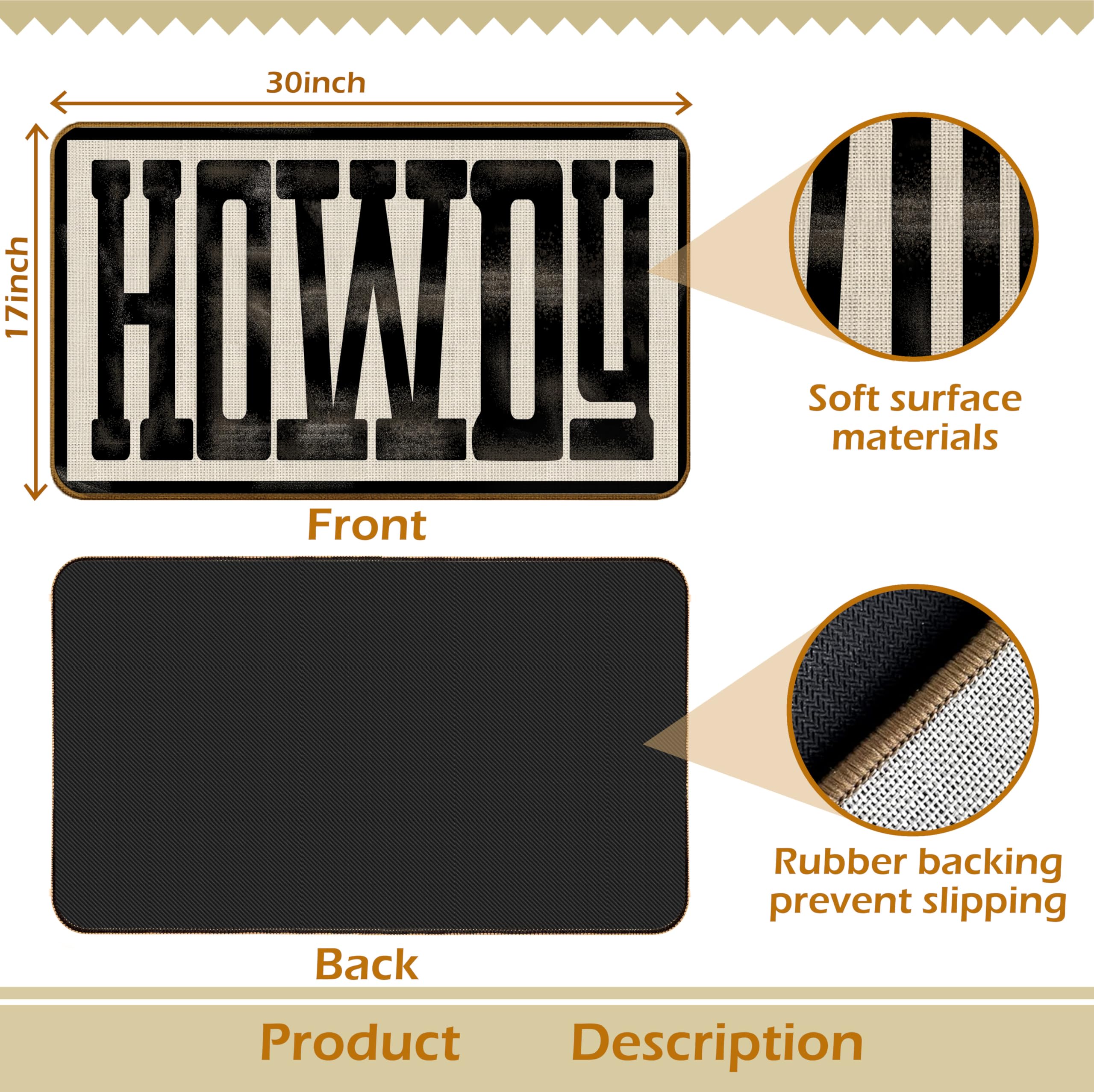 Qvapt Howdy Doormat deck and patio use enhances outdoor entries with easy cleaning.