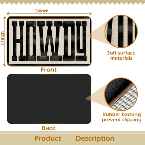 Qvapt Howdy Doormat deck and patio use enhances outdoor entries with easy cleaning.