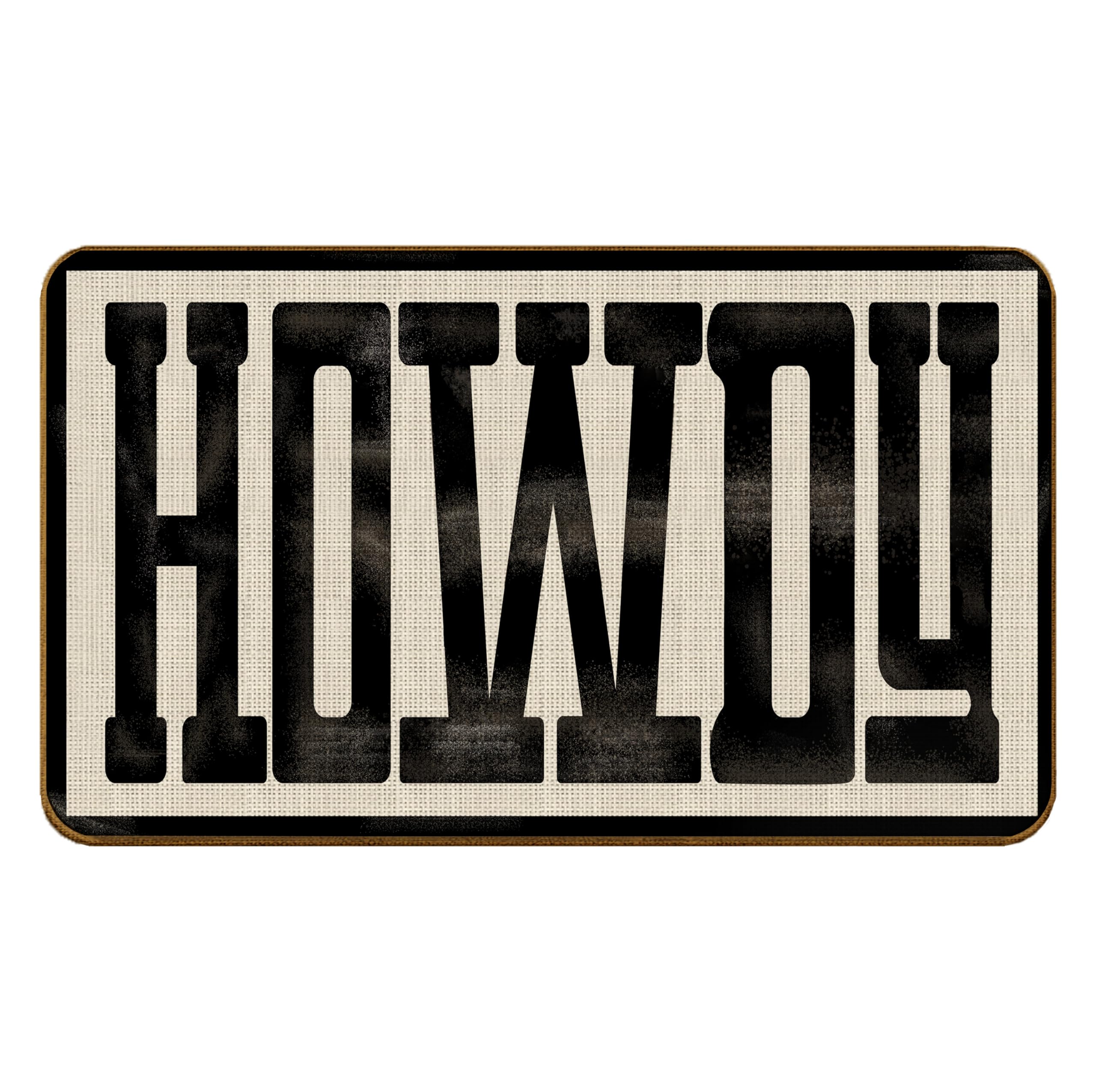 Qvapt Howdy Doormat front view captures dirt and adds rustic charm to entryways.