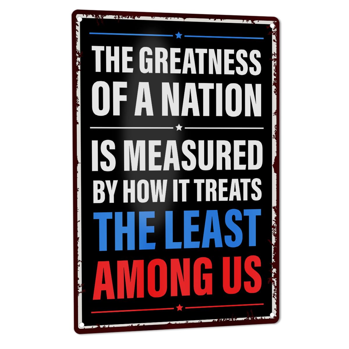 QVUXZ Greatness of a Nation yard sign front view highlights durable metal for outdoor display