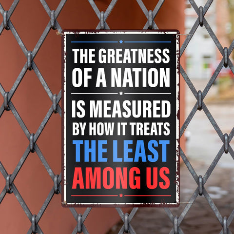 QVUXZ Greatness of a Nation yard sign outdoor use emphasizes weather-resistant metal