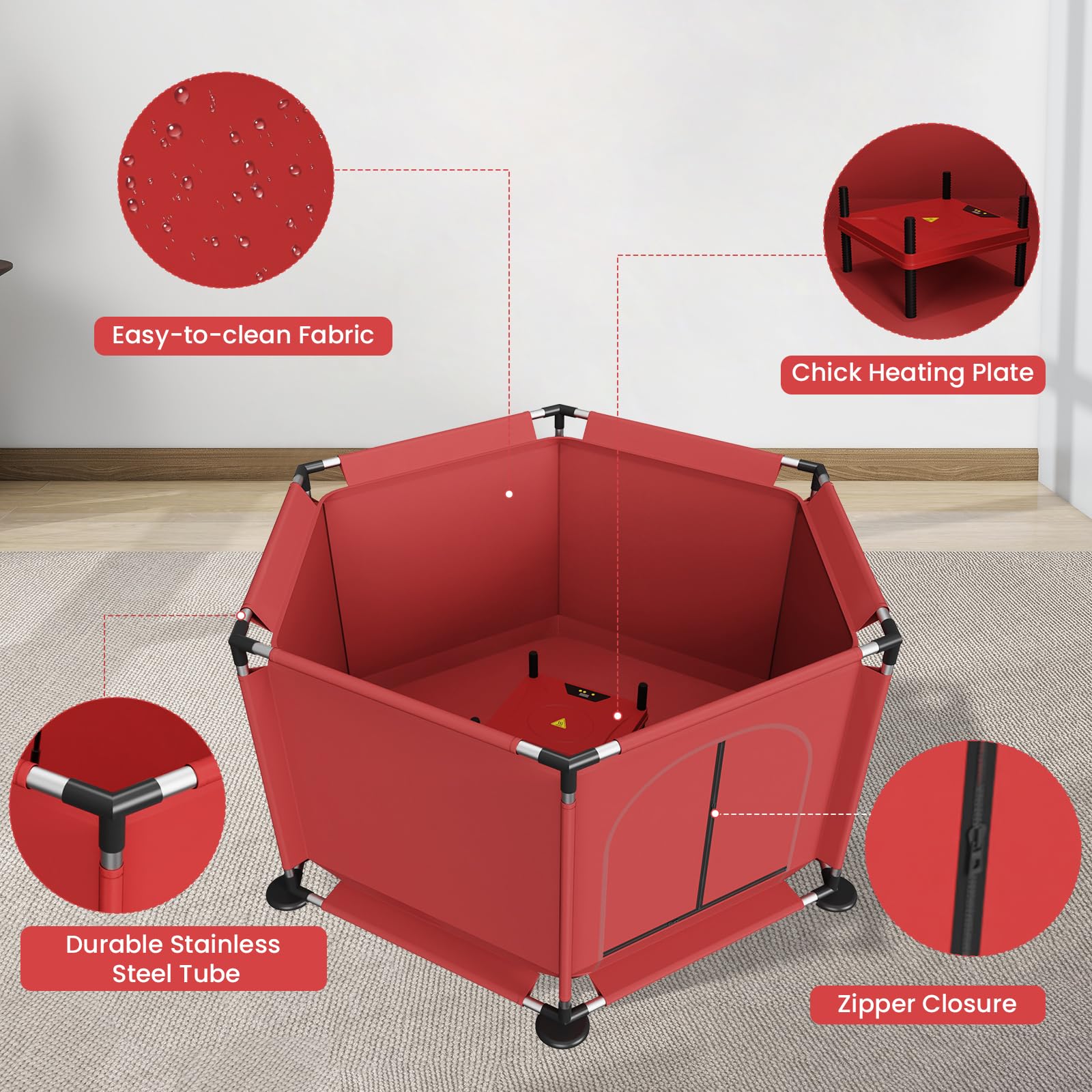 QVVCOOP Waterproof oxford cloth cover protects bedding and keeps space clean.