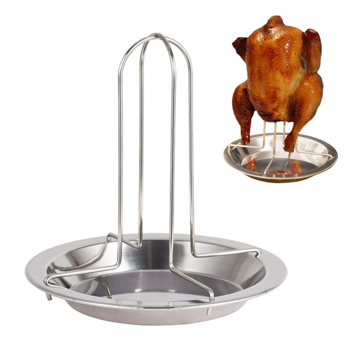 QWLWBU chicken roaster rack assembly enables quick, stable roasting.