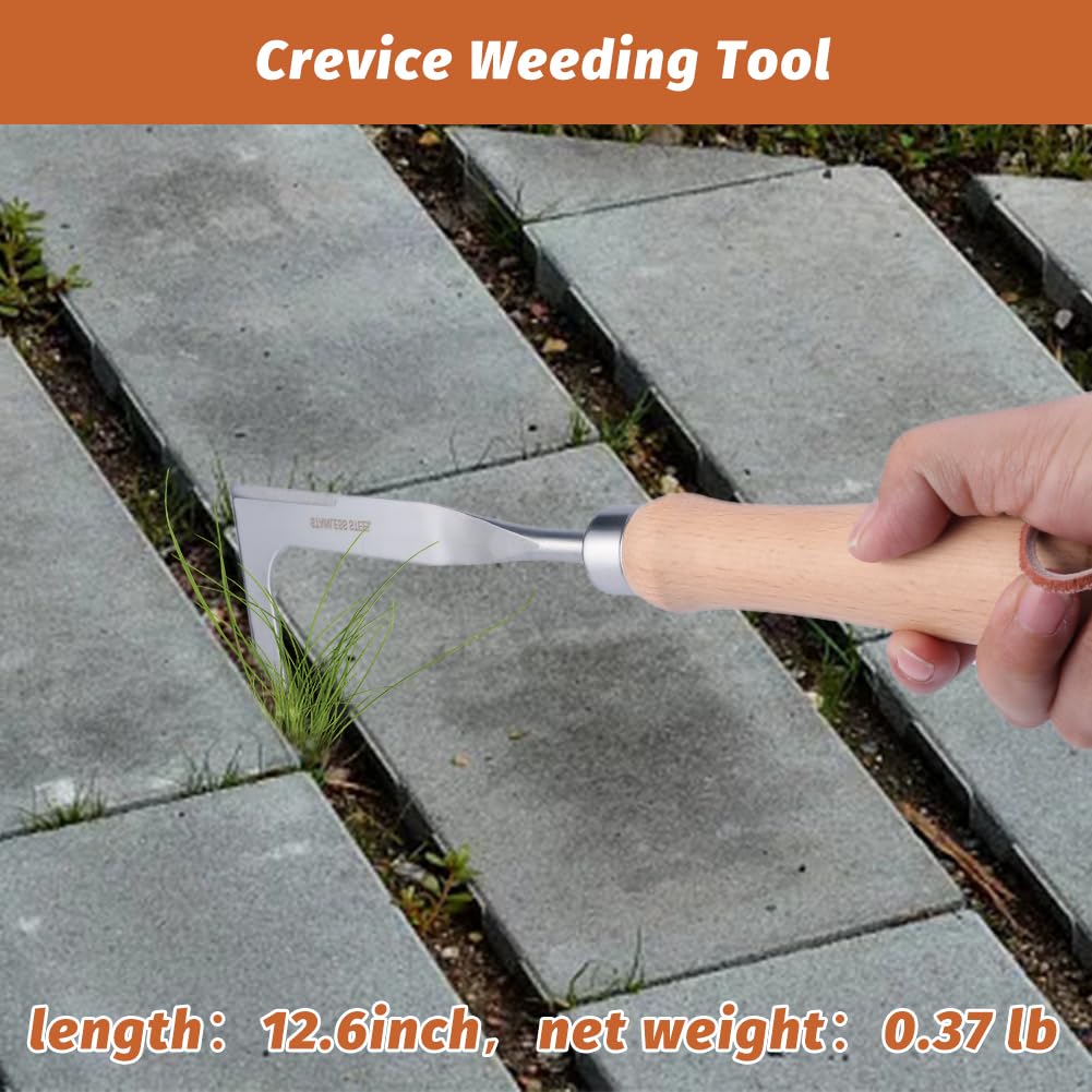 Compact size fits narrow gaps along edges and pathways.