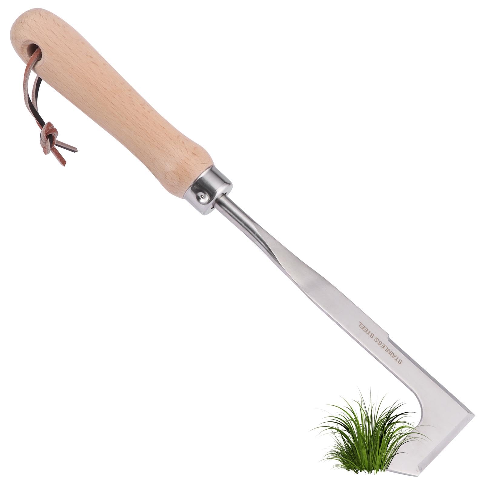 QWLWBU Crack Weeder with wood handle for precise crevice work.